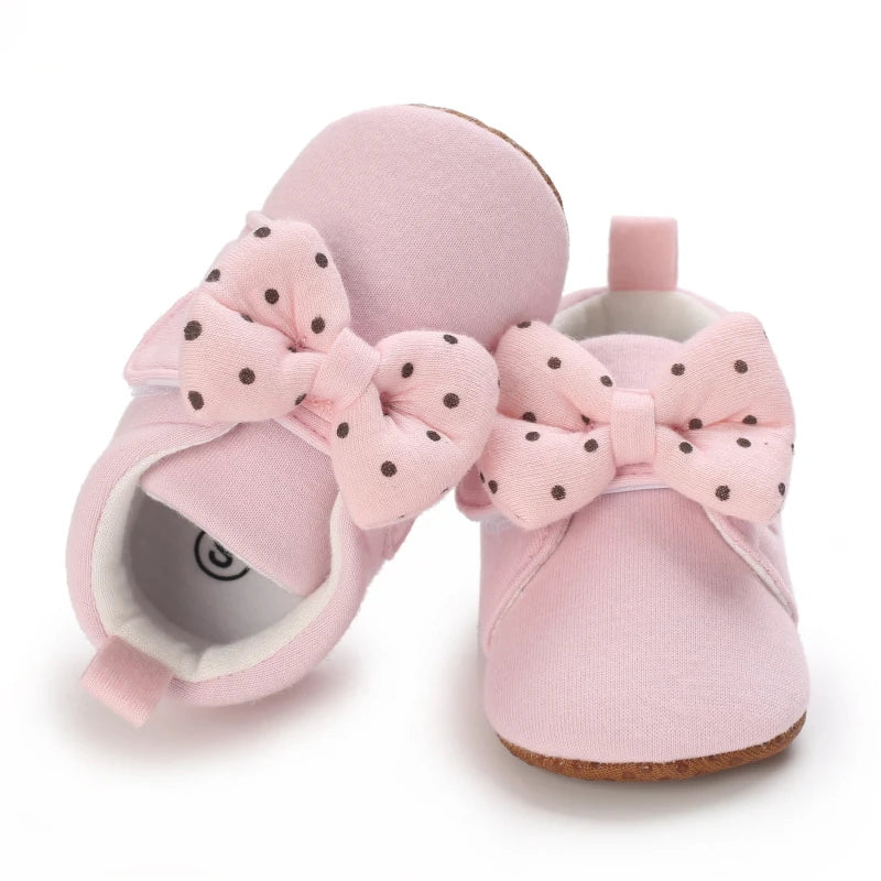 Cute Bow Baby Boy Girls Winter Warm First Walkers Cotton Baby Booties Kids Toddler Slippers Baby First Walkers Crib Shoes